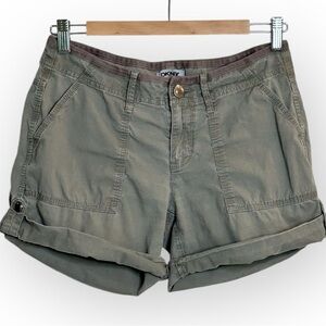 DKNY Olive Green Cargo Shorts Size 4 Cuffed Utility Pockets